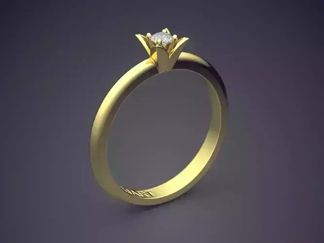 Ring With Diamond Gjart A-231 3D print model