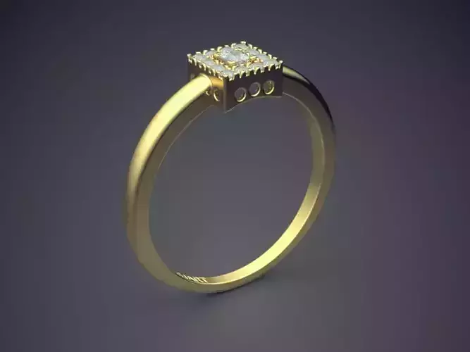 Ring With Diamonds Gjart A-229 3D print model