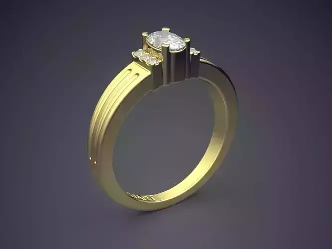 Ring With Diamonds Gjart A-220 3D print model