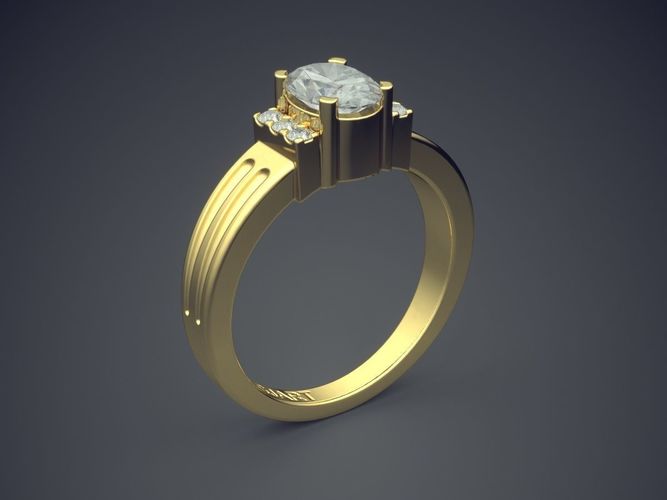 Ring With Pearl Gjart A-219 3D print model