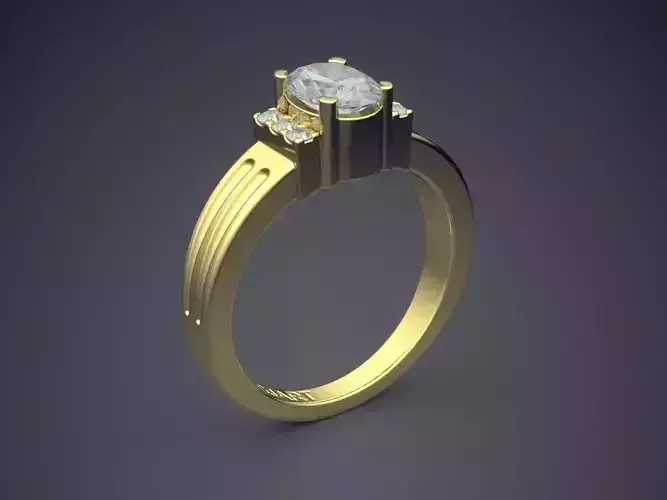 Ring With Pearl Gjart A-219 3D print model