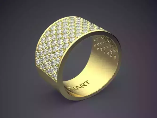Ring With Diamonds Gjart A-223 3D print model