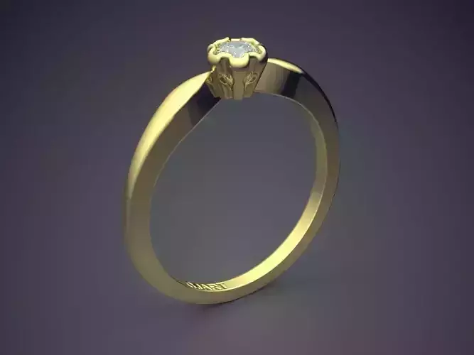 Ring With Diamond Gjart A-216 3D print model