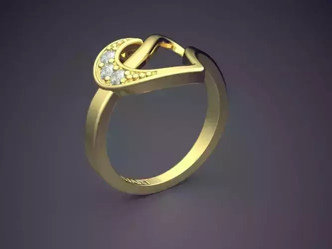 Heart-shaped Ring Gjart A-211 3D print model