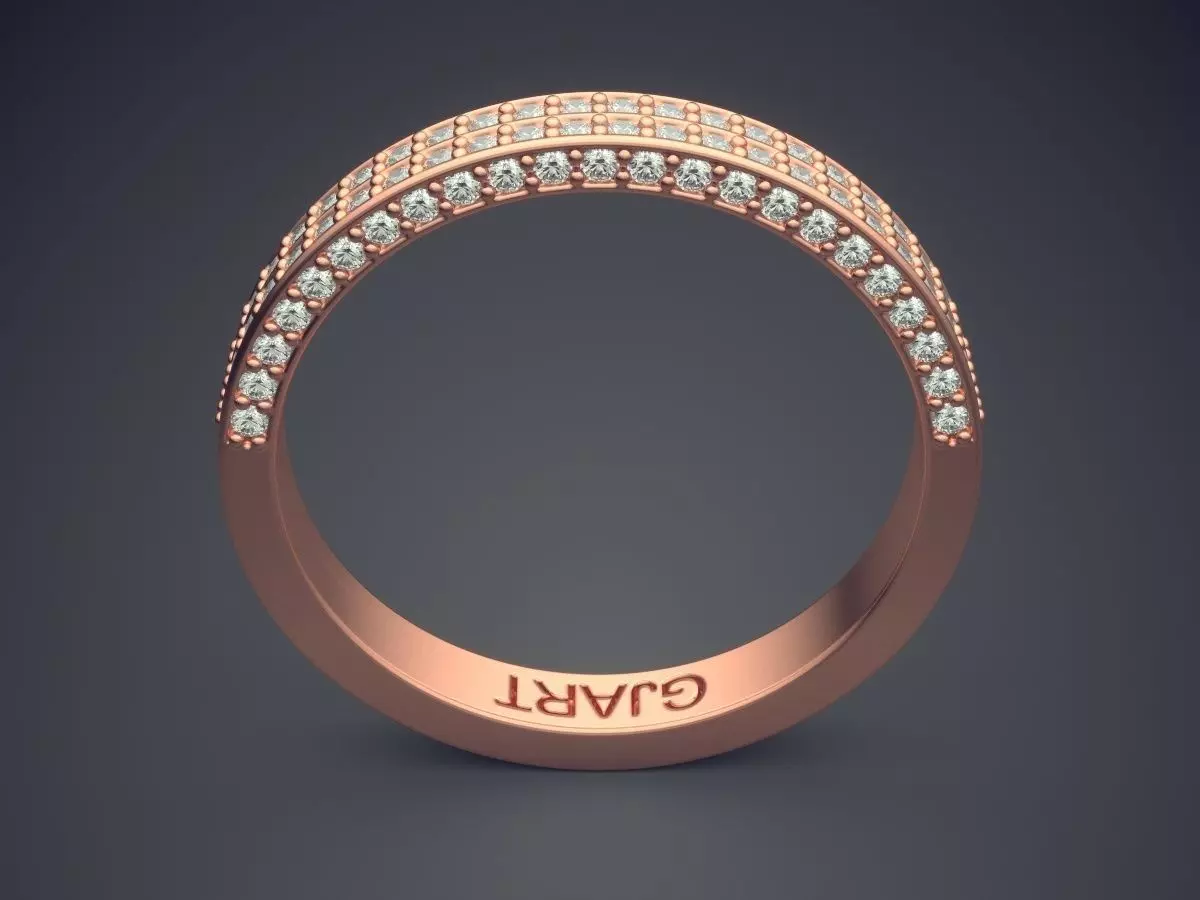 Ring With Diamonds Gjart A-208 3D print model_2