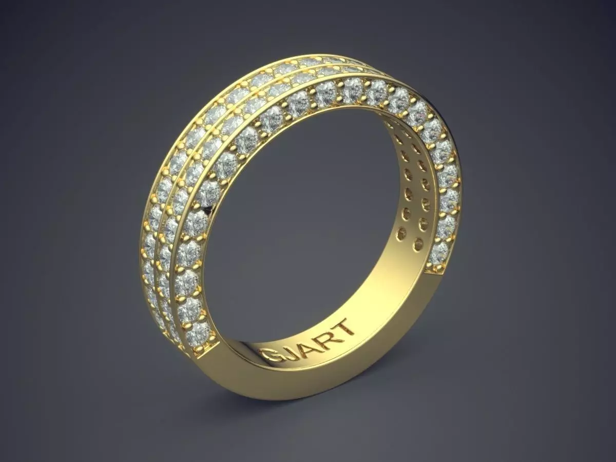 Ring With Diamonds Gjart A-206 3D print model