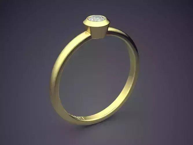 Ring With Diamond Gjart A-197 3D print model