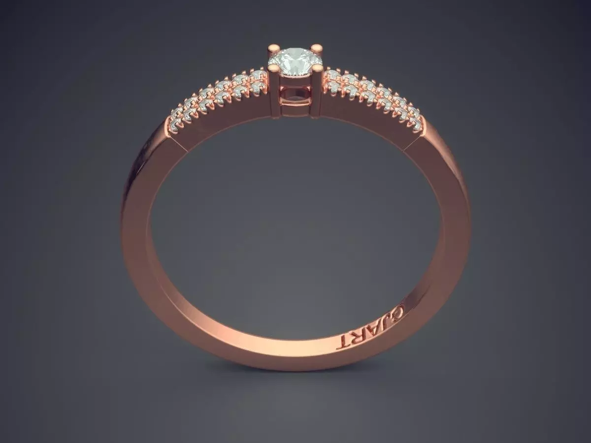 Ring With Diamonds Gjart A-189 3D print model_2
