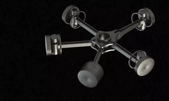 articulated rod master rod Free 3D model