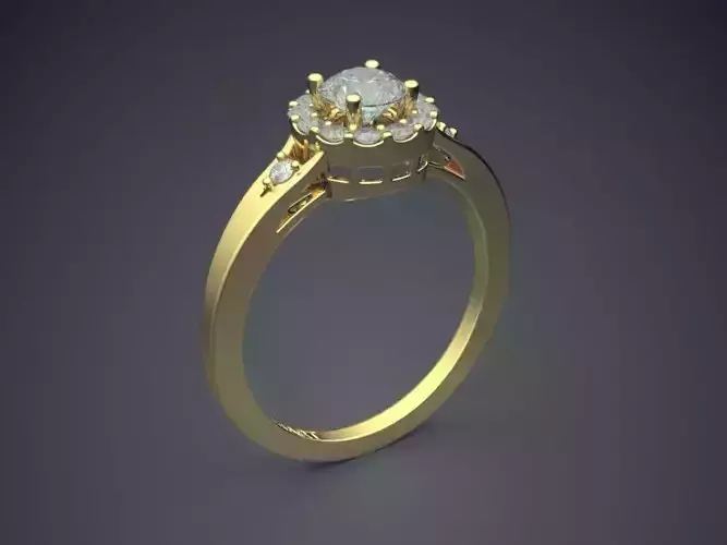 Ring With Diamonds Gjart A-181 3D print model