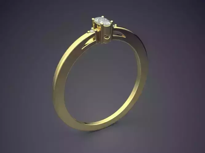 Thin Ring With Diamond A-180