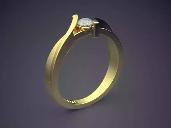 Unique Ring With Diamond Gjart A-171