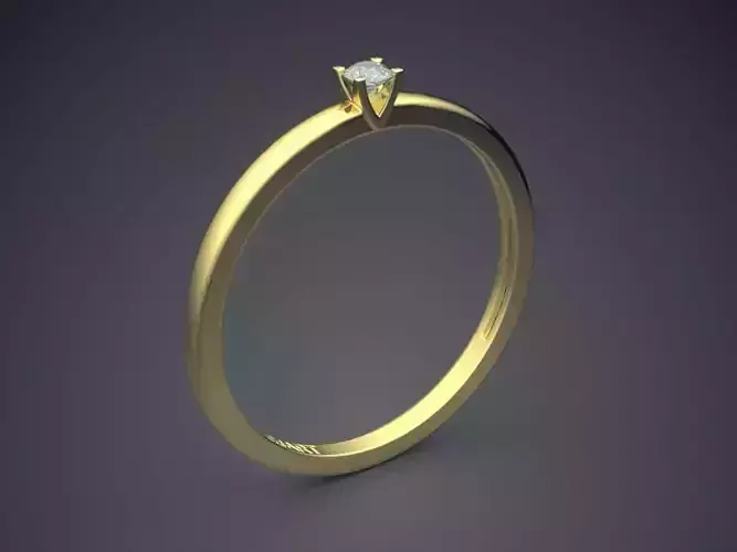 Ring With Diamond Gjart A-168 3D print model