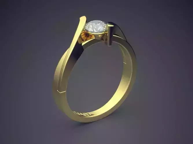 Unique Ring With Diamond Gjart A-169