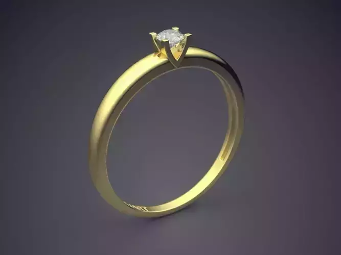 Ring With Diamond Gjart A-167 3D print model