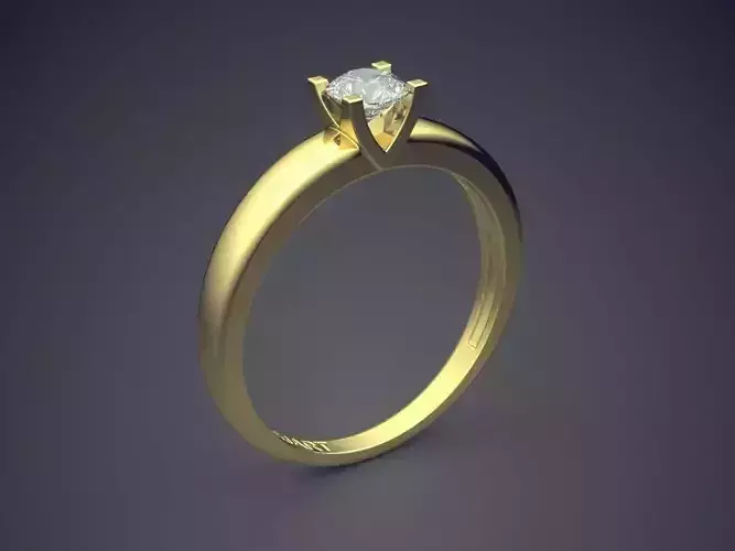 Ring With Diamond Gjart A-164 3D print model
