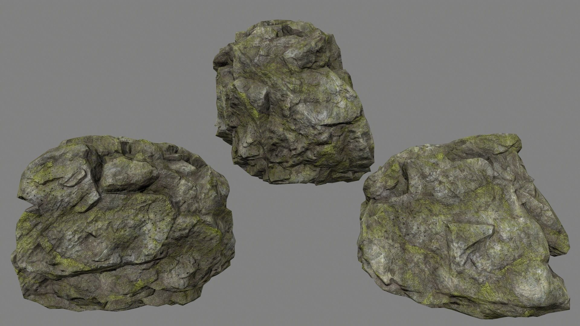 rocks set rock arch Low-poly 3D model_3