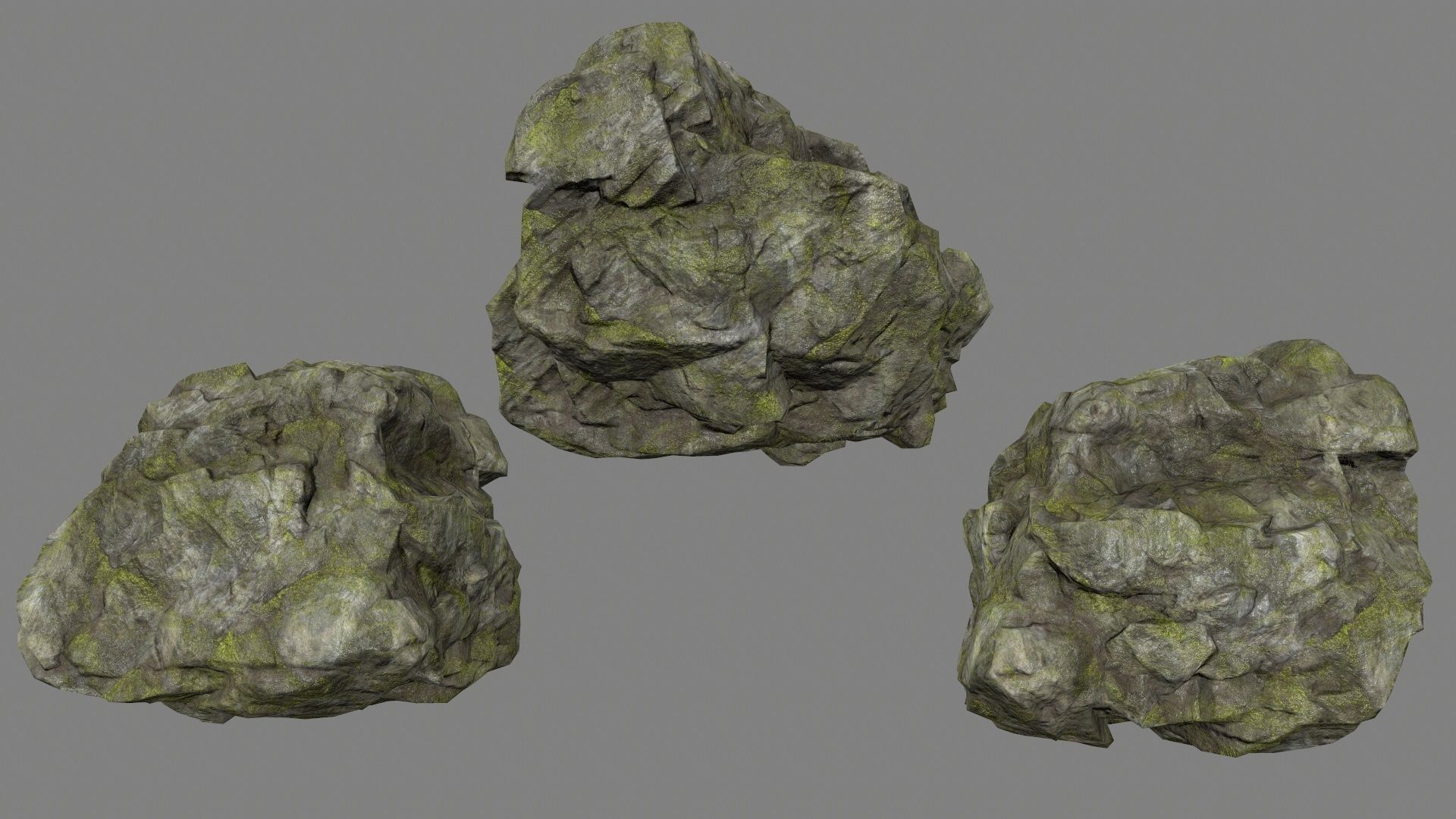rocks set rock arch Low-poly 3D model_9