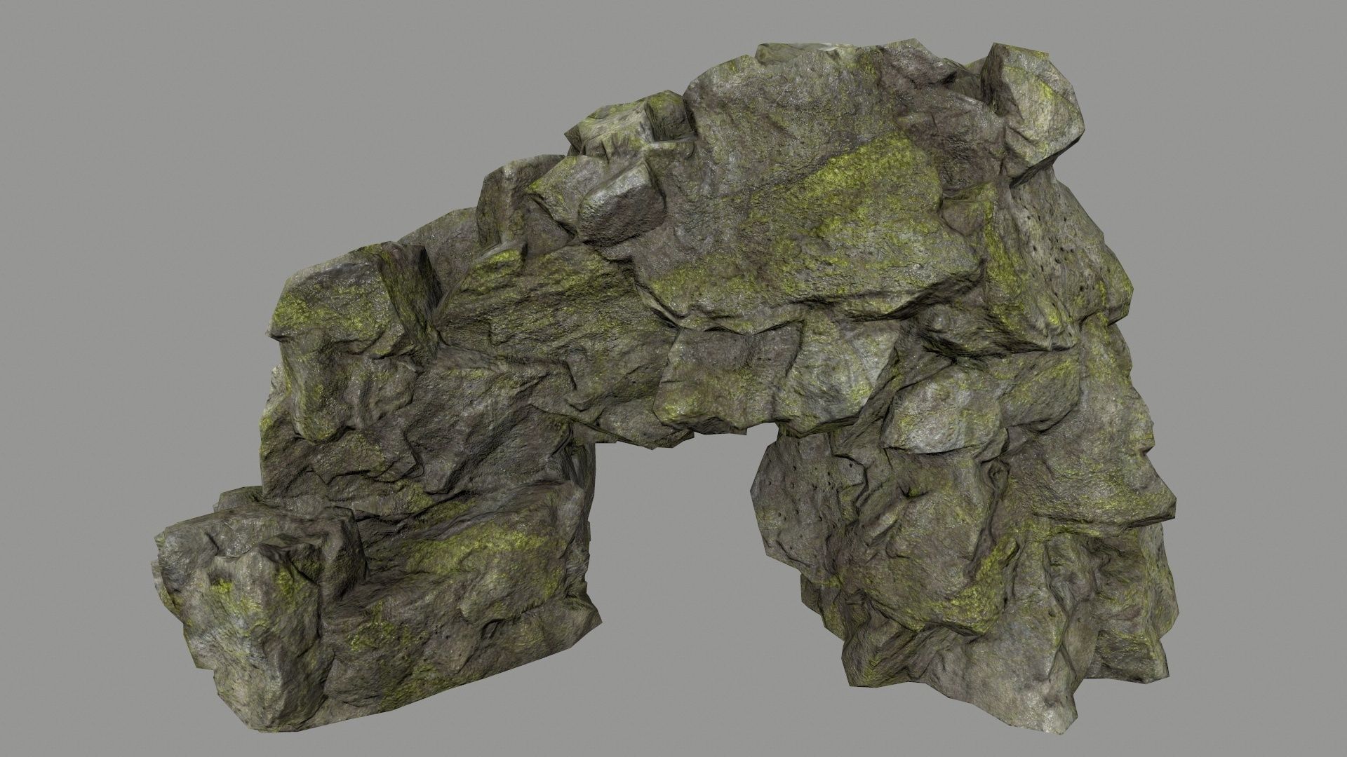 rocks set rock arch Low-poly 3D model_12
