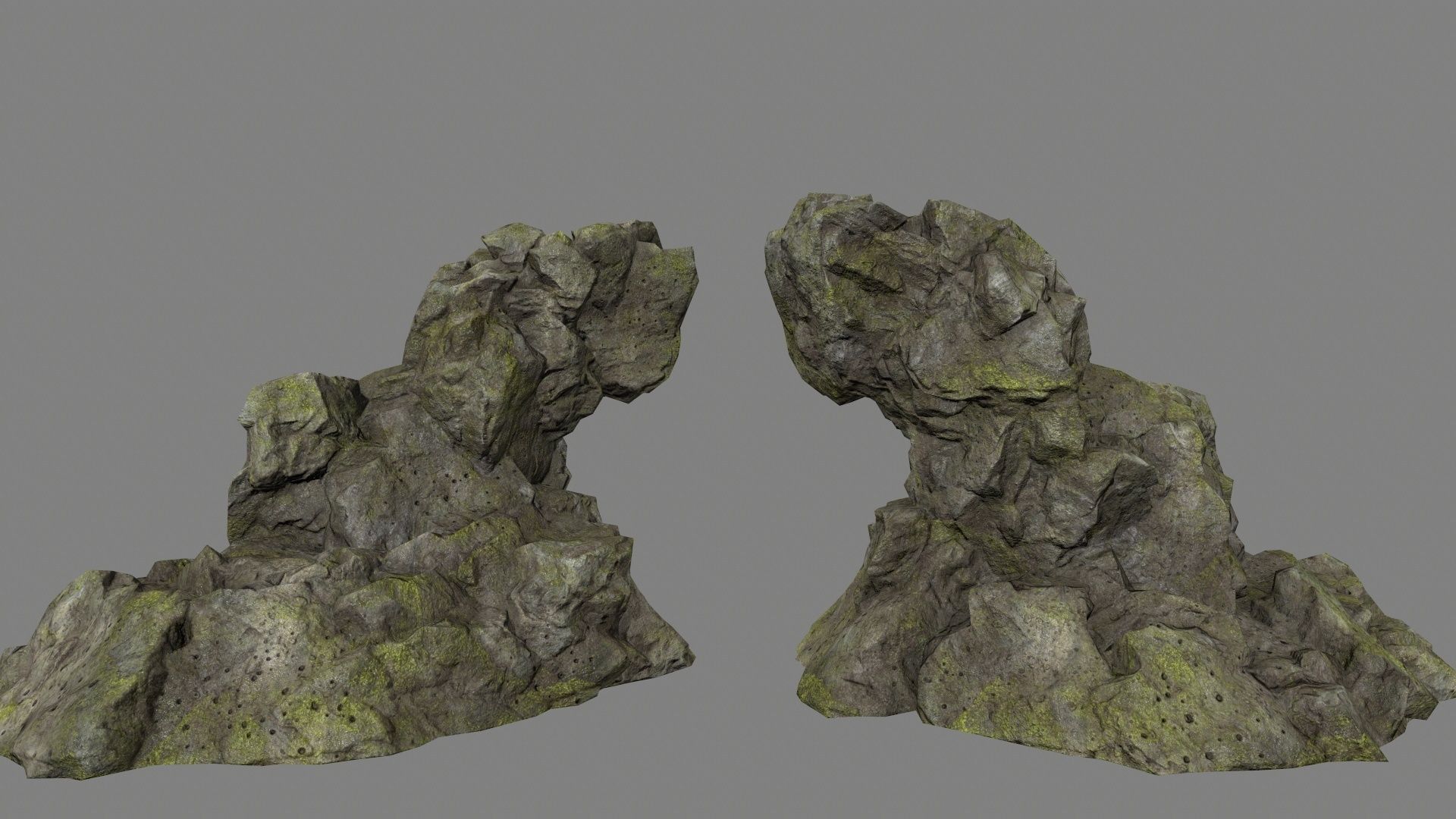 rocks set rock arch Low-poly 3D model_1