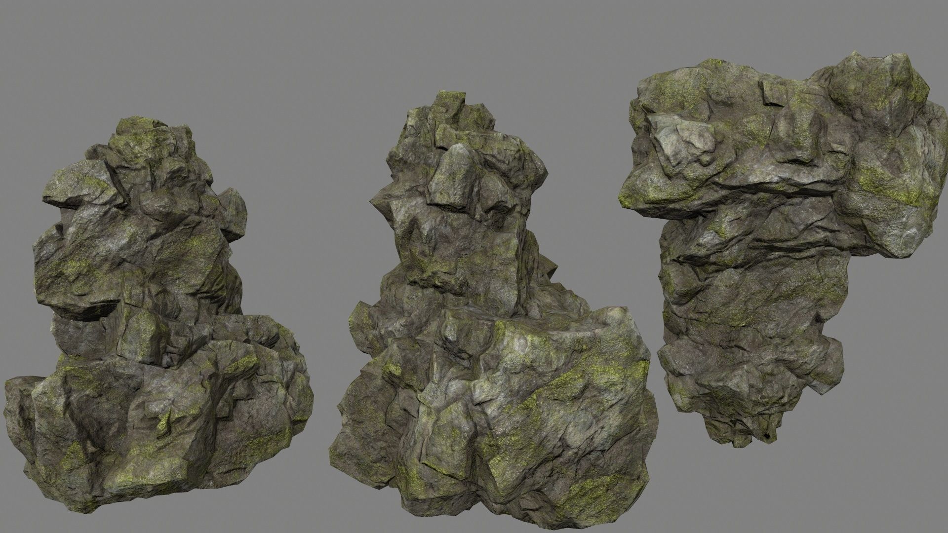 rocks set rock arch Low-poly 3D model_8