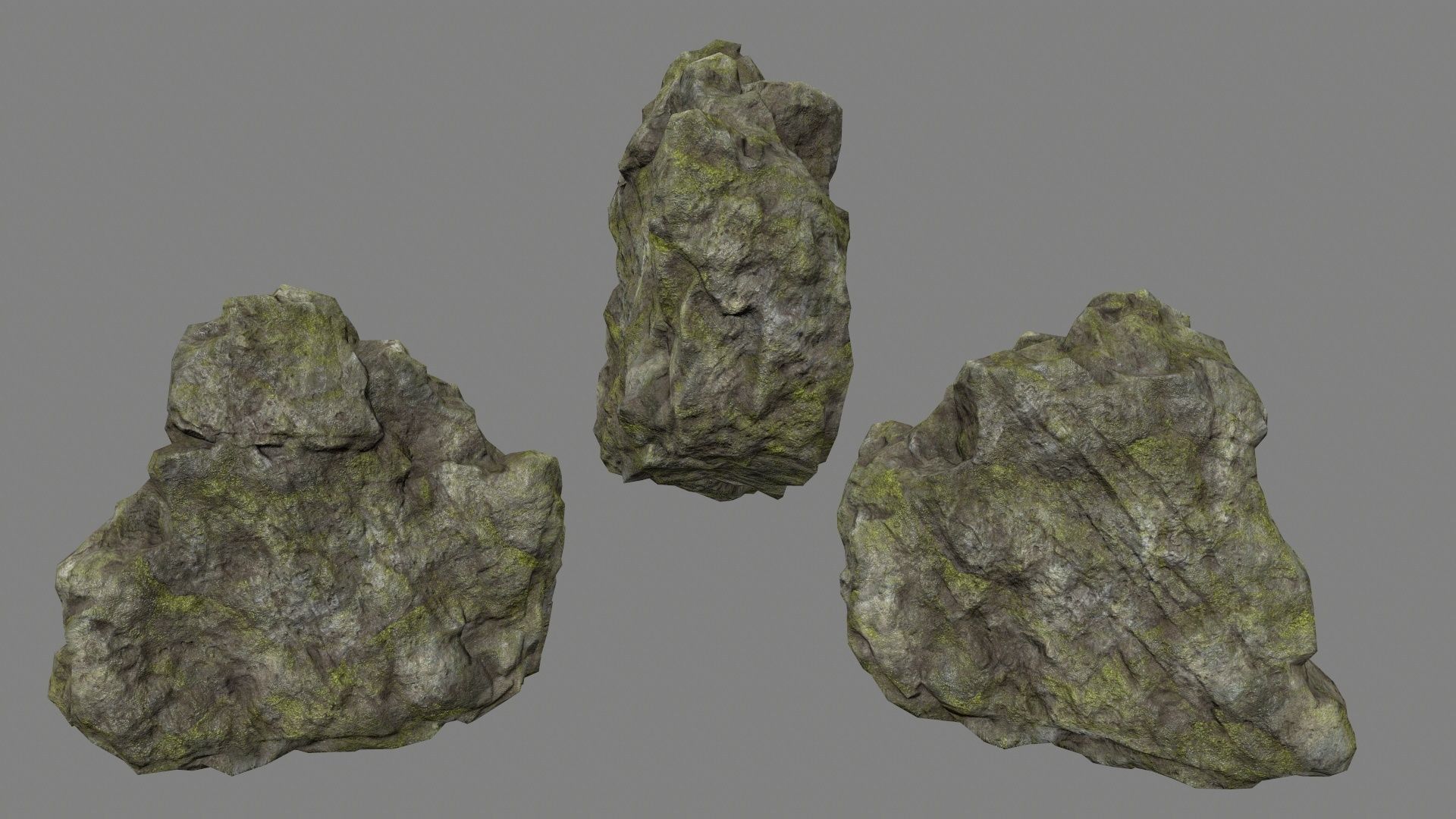 rocks set rock arch Low-poly 3D model_4