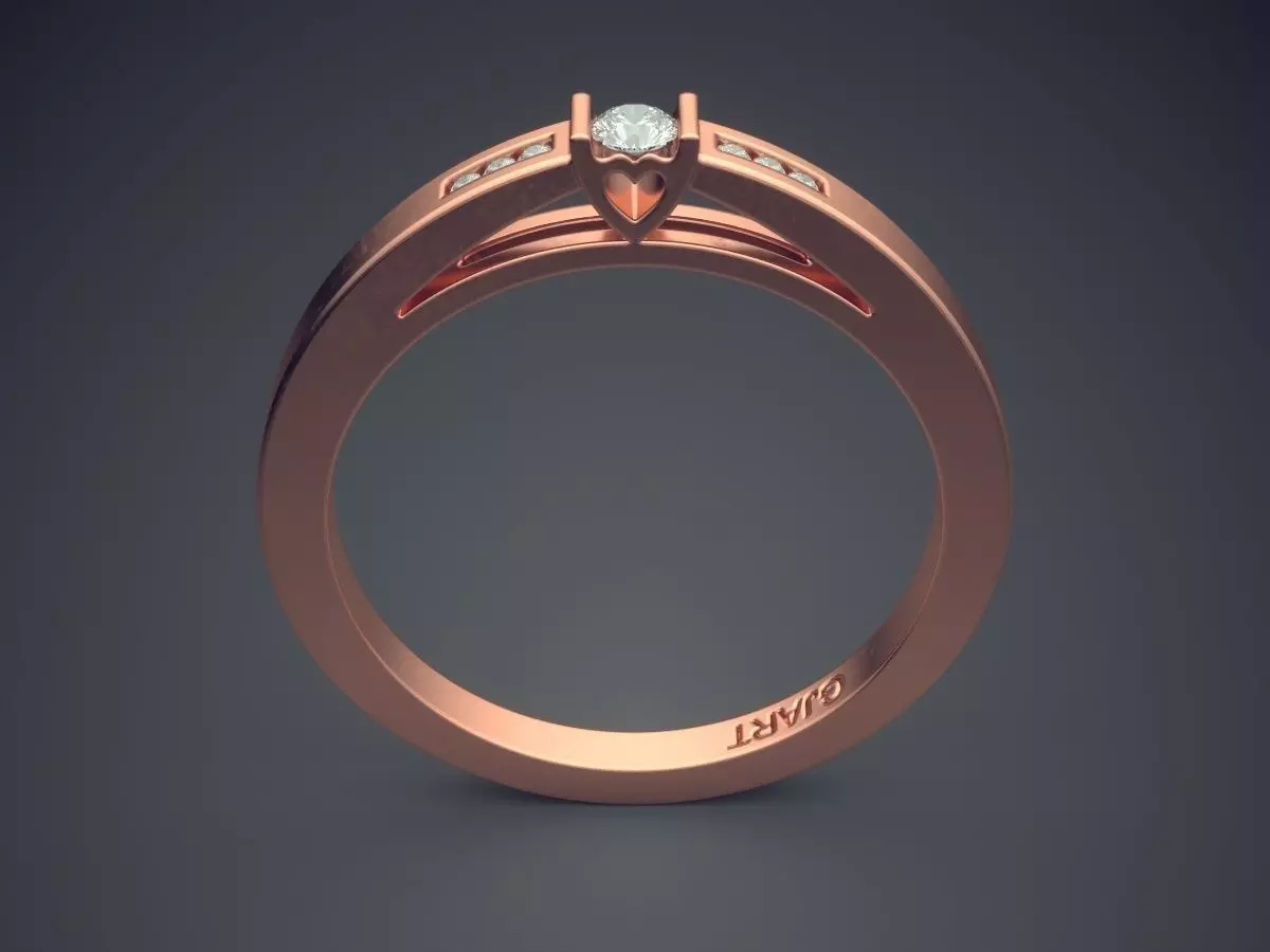 Ring With Diamonds Gjart A-156 3D print model_2