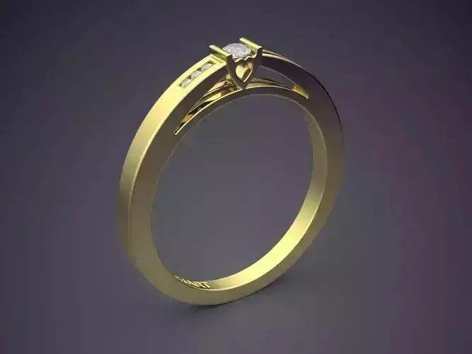 Ring With Diamonds Gjart A-156 3D print model