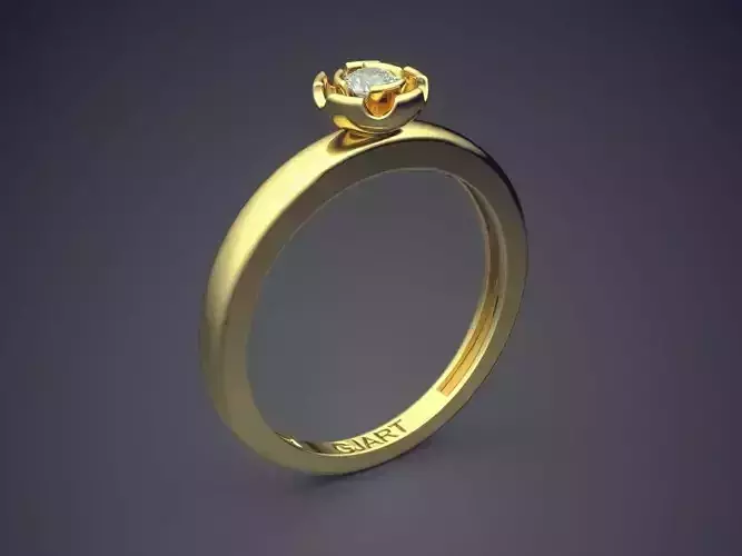 Ring With Diamond Gjart A-139 3D print model