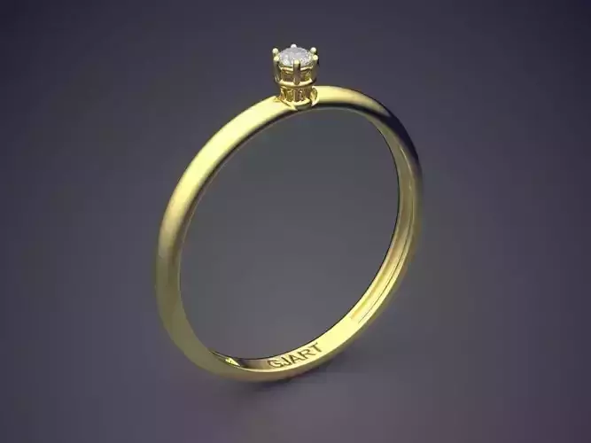 Thin Ring With Tiny Diamond Gjart A-138