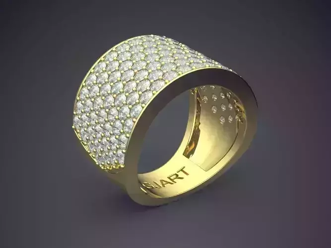 Ring With Diamonds Gjart A-110 3D print model