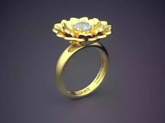 Flower-shaped Ring Gjart A-101