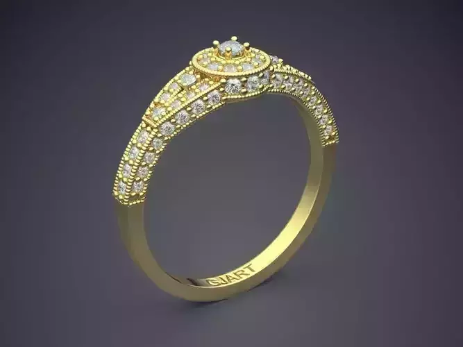 Ring With Diamonds Gjart A-11 3D print model