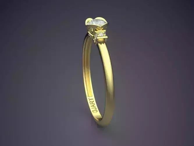 Thin Engagement Ring With Diamonds 106