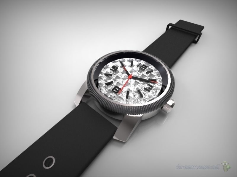 Wrist Watch FOSSIL Free 3D model_1