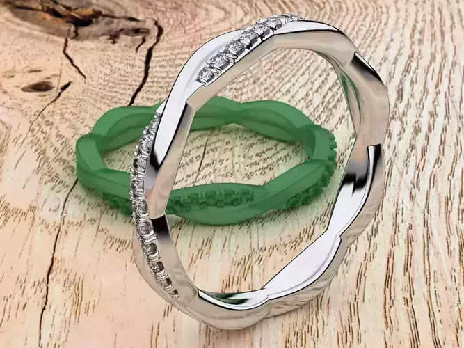 Wedding Petite Twisted Diamond Ring