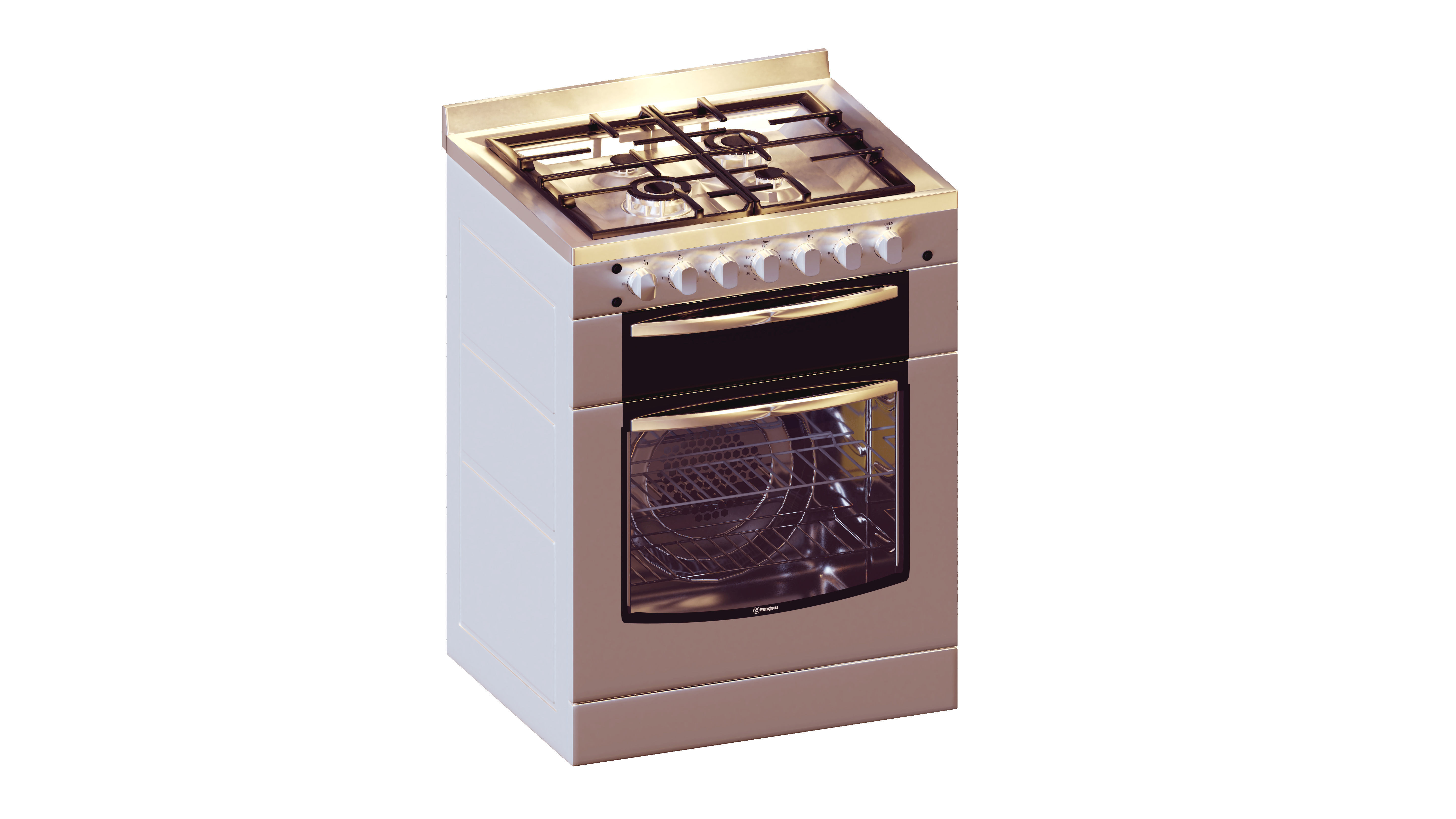 gas stove kitchenware and appliance 3D model_8