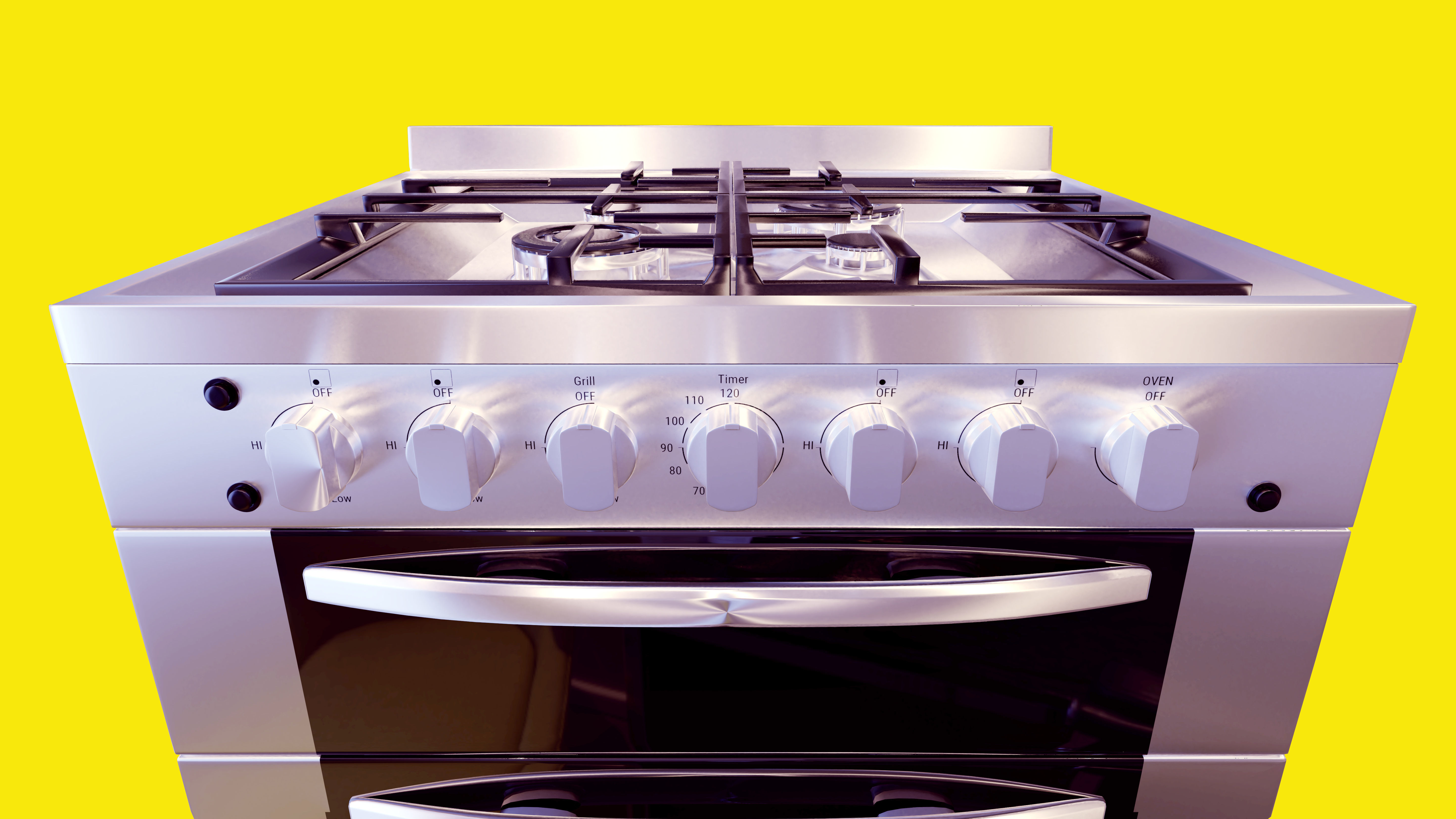 gas stove kitchenware and appliance 3D model_10