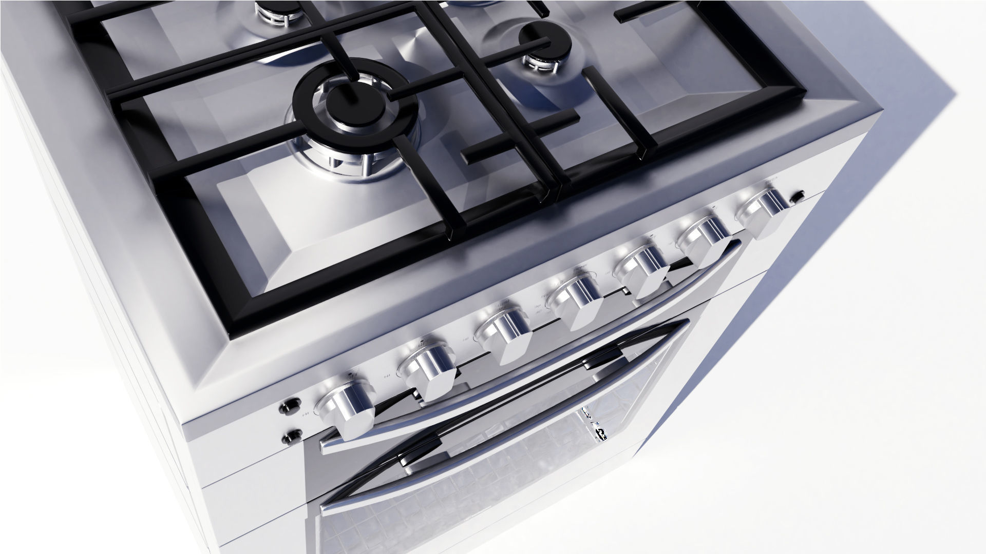 gas stove kitchenware and appliance 3D model_9