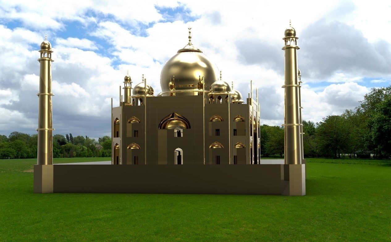 Taj Mahal Free 3D model_2