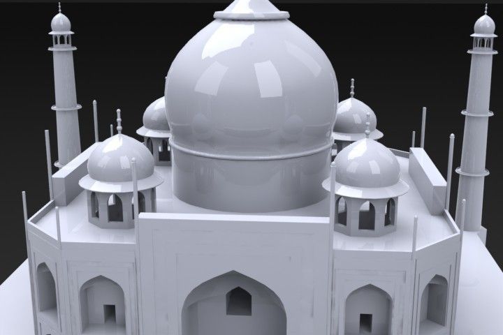 Taj Mahal Free 3D model_5