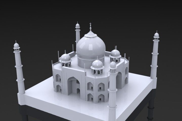 Taj Mahal Free 3D model_4