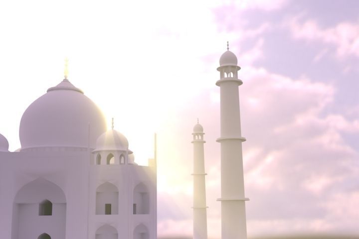 Taj Mahal Free 3D model_8