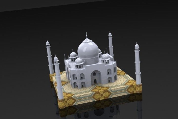 Taj Mahal Free 3D model_1