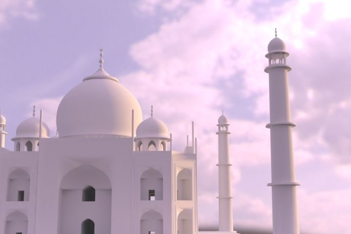 Taj Mahal Free 3D model_7