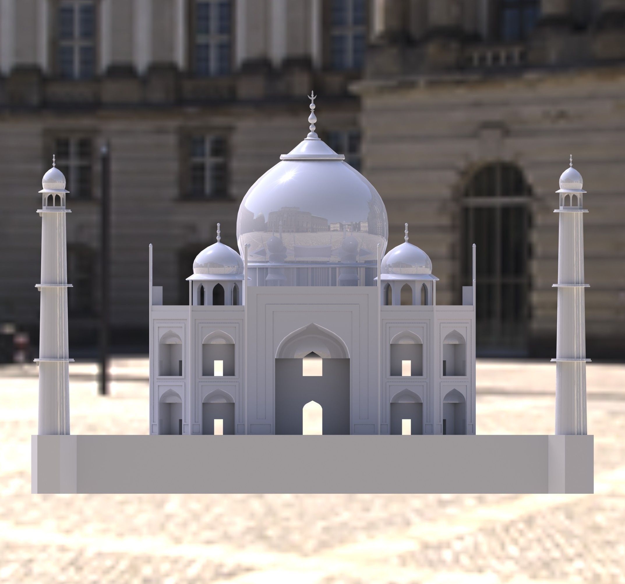 Taj Mahal Free 3D model_3
