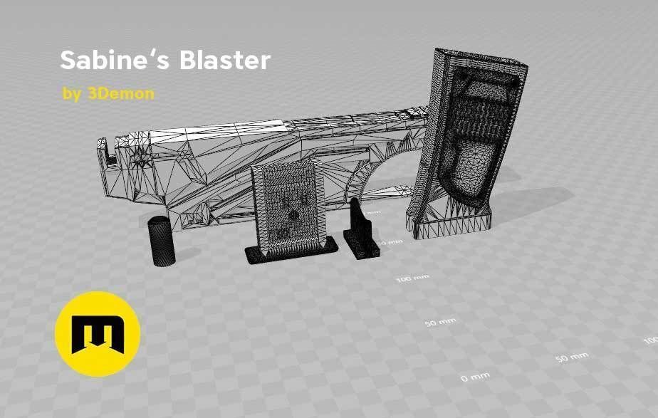 Sabine Wren  from Star Wars - 2 Blasters 3D print model_7