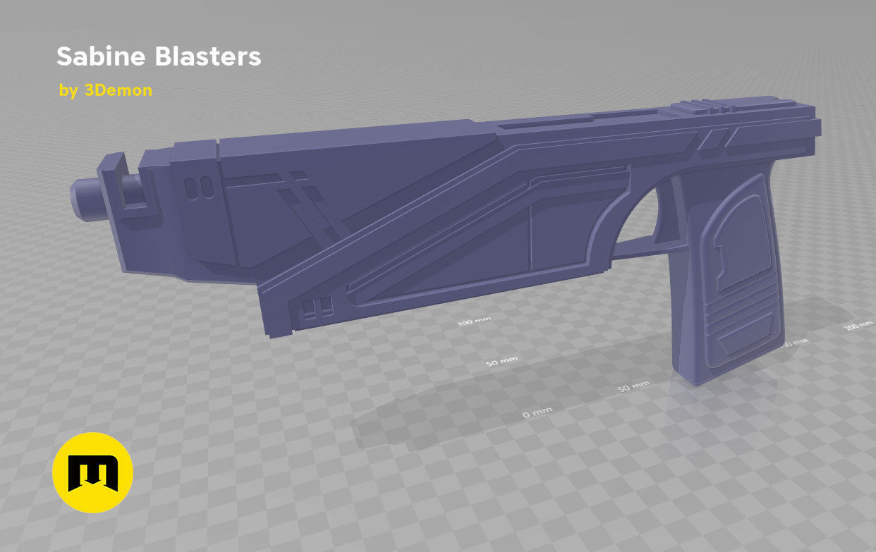 Sabine Wren  from Star Wars - 2 Blasters 3D print model_5