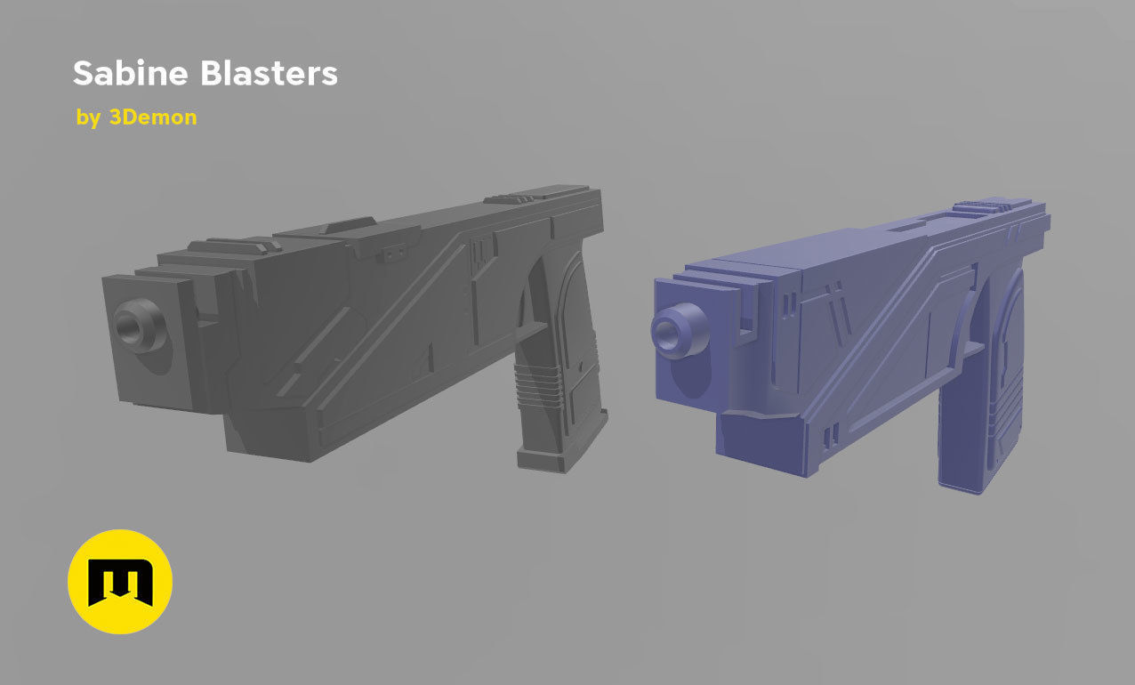 Sabine Wren  from Star Wars - 2 Blasters 3D print model_10