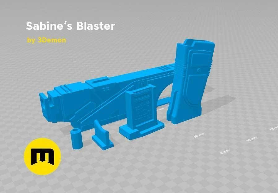 Sabine Wren  from Star Wars - 2 Blasters 3D print model_9